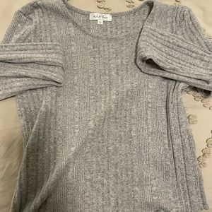 White fawn grey rigged long sleeve